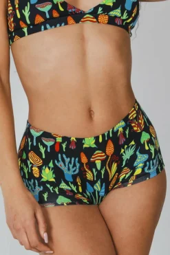 The Super Shroom - Neon Mushrooms Modal Boyshort Underwear