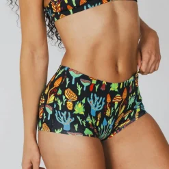 The Super Shroom - Neon Mushrooms Modal Boyshort Underwear