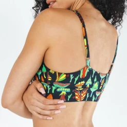 The Super Shroom - Neon Mushrooms Boob Hammock™ Scoop Bralette