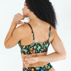 The Super Shroom - Neon Mushrooms Boob Hammock™ Scoop Bralette