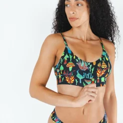 The Super Shroom - Neon Mushrooms Boob Hammock™ Scoop Bralette