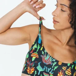 The Super Shroom - Neon Mushrooms Boob Hammock™ Scoop Bralette