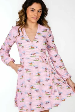The Supreme Steed - Derby Horses Wrap Dress