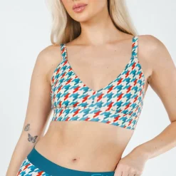 The Swanky - Retro Houndstooth Boob Hammock™ Plunge Bralette