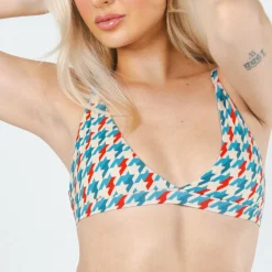 The Swanky - Retro Houndstooth Boob Hammock™ Triangle Bralette