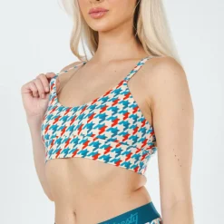 The Swanky - Retro Houndstooth Boob Hammock™ Scoop Bralette