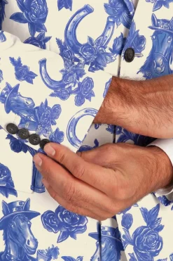 The Thoroughbred - Blue Spring Toile Suit