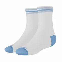 The Tickler - Powder Blue Stripe Heel Hammock™ Quarter Crew Socks