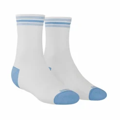 The Tickler - Powder Blue Stripe Heel Hammock™ Quarter Crew Socks