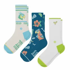 The Toes in the Sand - Heel Hammock™ Crew Socks 3 Pack