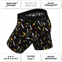 The Tool Belt - Hammer and Tools Ball Hammock® Boxer - Long Leg