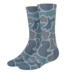 The Trail Runner - Tonal Grey Camoflauge Heel Hammock™ Crew Socks