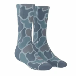 The Trail Runner - Tonal Grey Camoflauge Heel Hammock™ Crew Socks