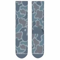 The Trail Runner - Tonal Grey Camoflauge Heel Hammock™ Crew Socks