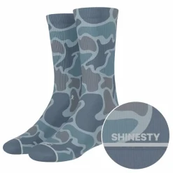 The Trail Runner - Tonal Grey Camoflauge Heel Hammock™ Crew Socks