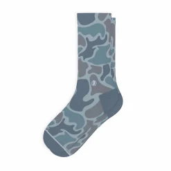 The Trail Runner - Tonal Grey Camoflauge Heel Hammock™ Crew Socks