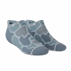 The Trail Runner - Tonal Grey Camoflauge Heel Hammock™ Ankle Socks