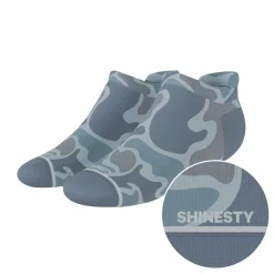 The Trail Runner - Tonal Grey Camoflauge Heel Hammock™ Ankle Socks