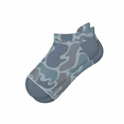 The Trail Runner - Tonal Grey Camoflauge Heel Hammock™ Ankle Socks
