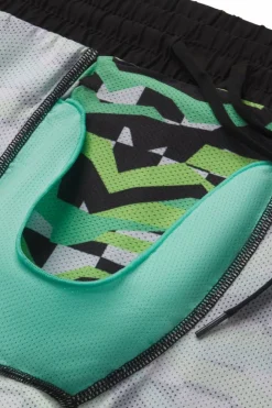 The Water Break - Black and Green Neon Ball Hammock® 5 Inch Athletic Shorts