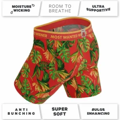 The Wiener In Paradise - Shinesty X Wienerschnitzel Tropical Ball Hammock® Boxer - Long Leg