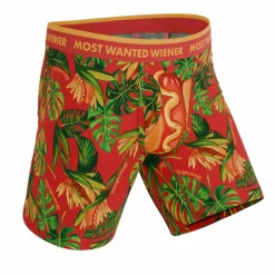 The Wiener In Paradise - Shinesty X Wienerschnitzel Tropical Ball Hammock® Boxer - Long Leg