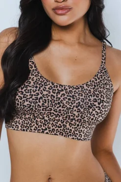 The Wild Cat - Leopard Print Boob Hammock™ Scoop Bralette