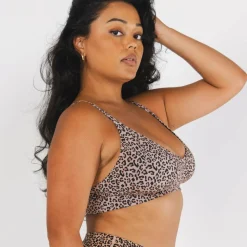 The Wild Cat - Leopard Print Boob Hammock™ Plunge Bralette