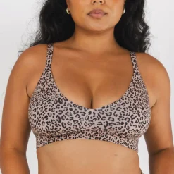 The Wild Cat - Leopard Print Boob Hammock™ Plunge Bralette