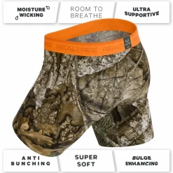 The Wild Game - Realtree x Shinesty Neon Orange Ball Hammock® Boxer - Long Leg