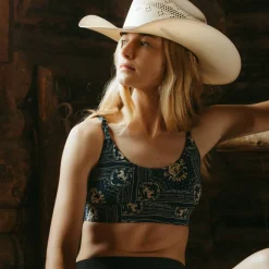 The Wrangle 'Em - Blue Bandana Shinesty x Diamond Cross Ranch Boob Hammock™ Scoop Bralette