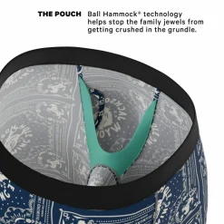 The Wrangle 'Em - Blue Bandana Shinesty x Diamond Cross Ranch Ball Hammock® Boxer - Long Leg