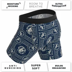 The Wrangle 'Em - Blue Bandana Shinesty x Diamond Cross Ranch Ball Hammock® Boxer - Long Leg