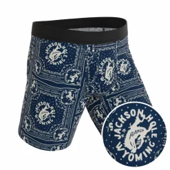 The Wrangle 'Em - Blue Bandana Shinesty x Diamond Cross Ranch Ball Hammock® Boxer - Long Leg