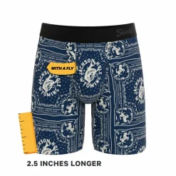The Wrangle 'Em - Blue Bandana Shinesty x Diamond Cross Ranch Ball Hammock® Boxer - Long Leg