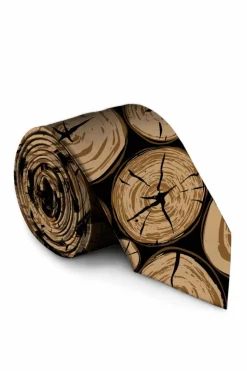 The Xmas Morning Wood - Wood Print Xmas Tie