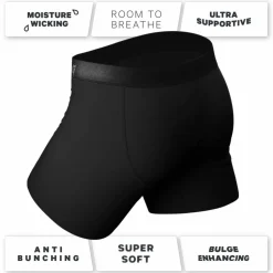 The Zero Shades of Grey - Black Ball Hammock® Pouch Underwear With Fly 3 Pack