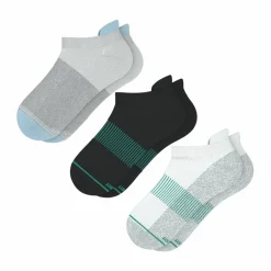 Versatile Solids Mix Pack - Blue Tri Color Block and Solids Heel Hammock™ Ankle Socks 3 Pack