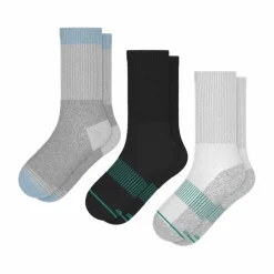 Versatile Solids Mix Pack - Blue Tri Color Block and Solids Heel Hammock™ Crew Socks 3 Pack